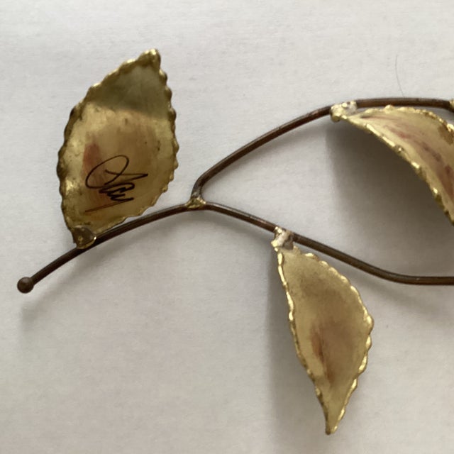 Rare Vintage Enameled Floral Wall Sculpture by Curtis Jere Circa 1960s For Sale - Image 9 of 12
