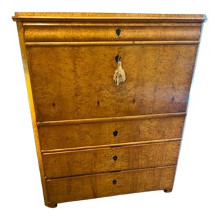 Mid 19th Century Antique Biedermeier Secretary Desk For Sale