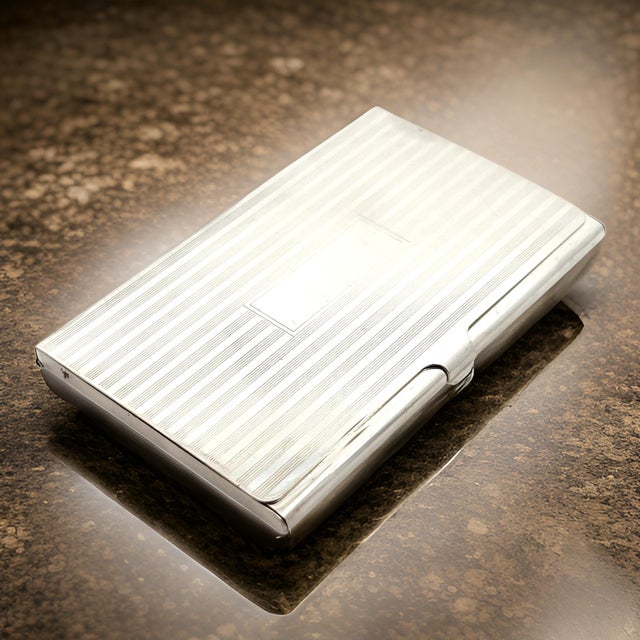 Late 20th Century Tiffany & Co Estate Business Card Holder Sterling Silver 58.1g For Sale - Image 14 of 15