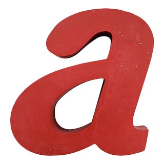 Vintage Red Sign Letter A For Sale
