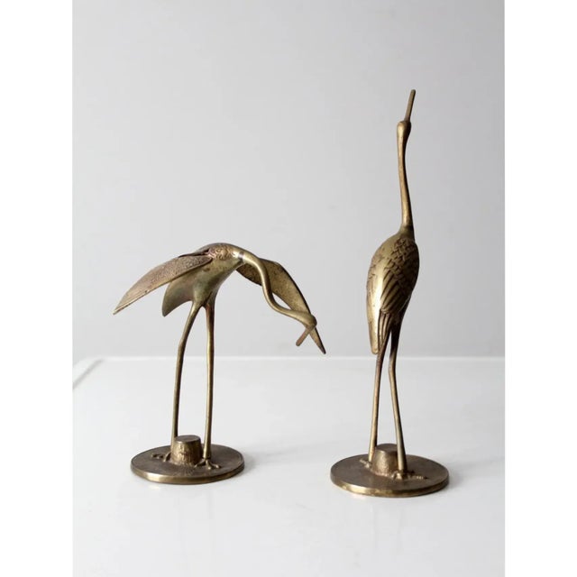 Mid Century Brass Bird Figures For Sale - Image 9 of 11