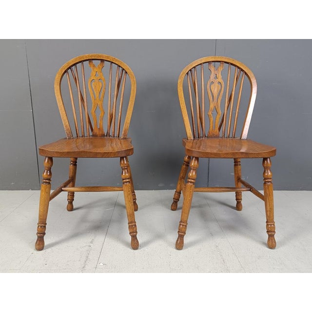 Brown Vintage Dining Chairs from Ercol, 1950s, Set of 6 For Sale - Image 8 of 9