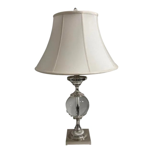 Restoration Hardware Crystal Ball Table Lamp For Sale