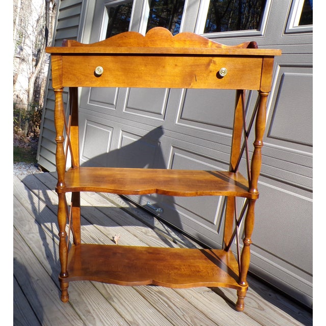 Vintage Madison Square Furniture etagere / shelf / bookcase part of their "Maple Collection". It is made of solid Maple...