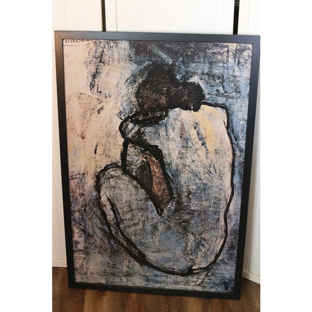 Late 20th Century Picasso "The Blue Nude" Textured Vintage Giclée in Floater Frame For Sale - Image 5 of 14