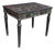 Vintage Chinoiserie Black Lacquered Floral Bird Writing Desk Library Table 35" For Sale
