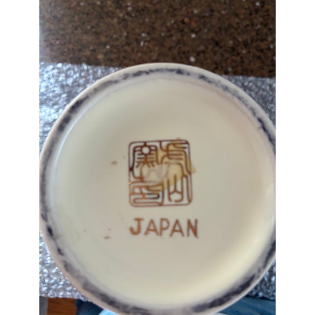 Hand Painted Japanese Crane Vase For Sale - Image 4 of 4
