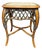 Wicker Rattan Side Table With Woven Top For Sale
