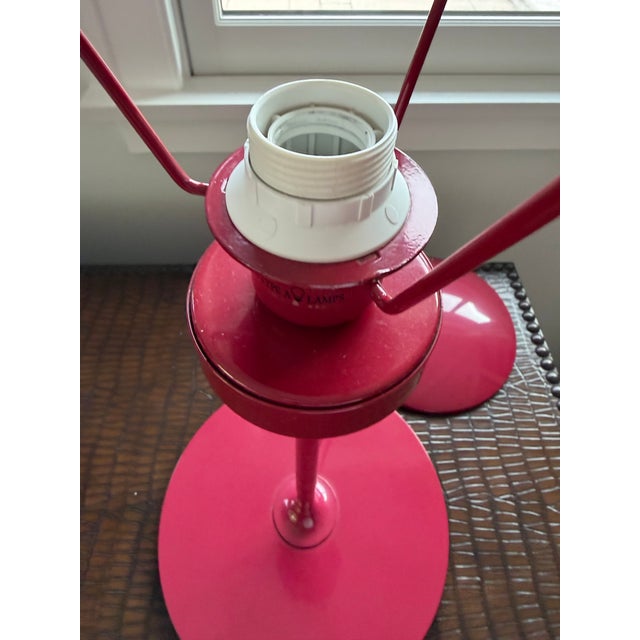 Vintage Ikea Kulla Red (Winered) Table Lamps From the 1990 - Set of Two For Sale - Image 10 of 11