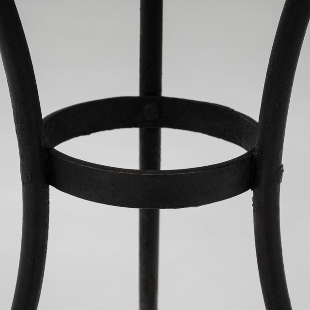 1900s French Bistro Style Iron Table With Marble Top For Sale - Image 12 of 18
