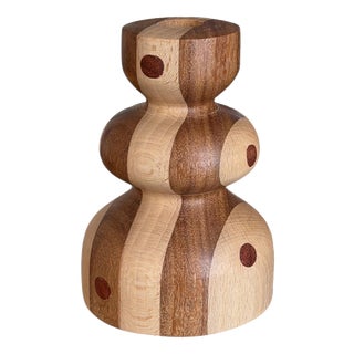 Beech and Cumaru Candlestick 5 by Romain Des Bois For Sale