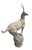 2000 - 2009 Pair of Neoclassical Cast Iron Gazelle Garden Ornaments on Spherical Finial Bases For Sale - Image 5 of 12