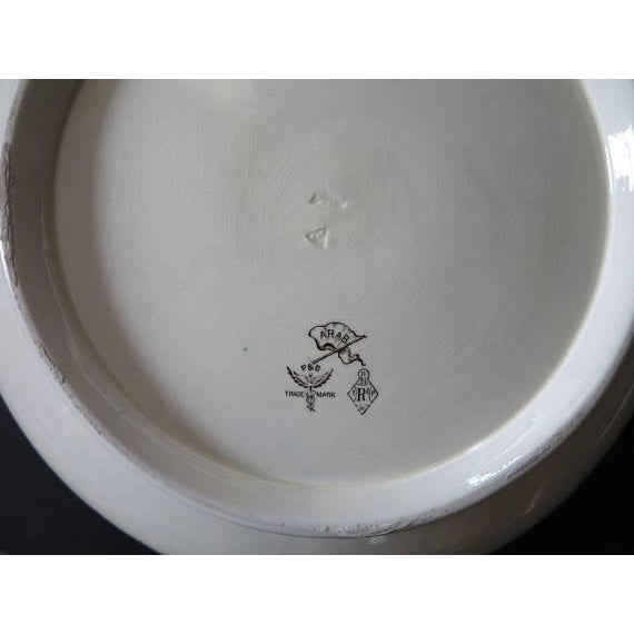Arab Pattern Brown Transferware Bowl For Sale - Image 5 of 5