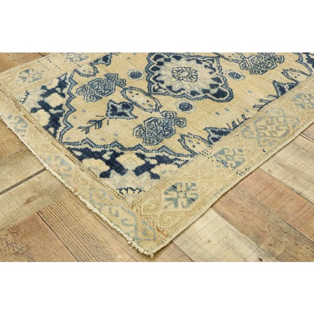 Textile Vintage Turkish Oushak Rug - 02'06 X 03'06 For Sale - Image 7 of 10