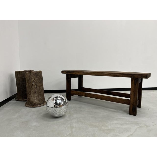 This workbench has a very strong patina, with dark nuances, because of its past uses. We have restored it and offering a...