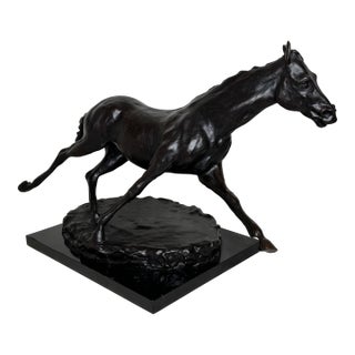 Enzo Plazzotta Galloping Horse Bronze Sculpture – Limited Edition 6/9 – Signed, Museum-Quality For Sale