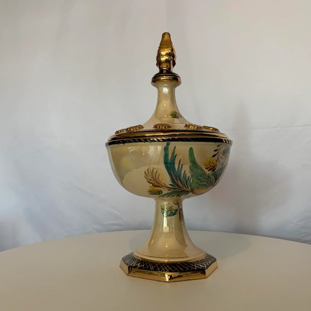 Covered Bowl on Stand from Hubert Bequet, 1930s For Sale - Image 10 of 14