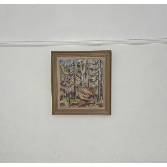 Gottfrid Lård, Forest, 1960s, Oil on Canvas For Sale - Image 7 of 18