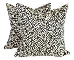 24" Custom Knoll Eclat Weave Down Pillows