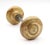 Pair of Vintage 2.375 In. Raised Concentric Brass Entry Door Knobs For Sale - Image 4 of 6