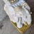 Mid 20th Century Mid 20th Century Hollywood Regency Gold & White Ceramic Elephant Garden Seat Plant Stand For Sale - Image 5 of 7