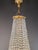 Vintage Large Crystal Tent and Basket Crystal Chandelier Gold Ornaments For Sale - Image 9 of 9