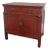 Late Qing Red Lacquer Elmwood Accent Cabinet - Northern China For Sale