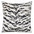 The House of Scalamandré Tigre Pillow, Off-White & Black For Sale