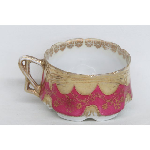 Art Nouveau Hand Painted Cameo Cup Bone China 4659b For Sale - Image 4 of 9