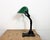 Bauhaus Vintage Green Enamel Banker Lamp, 1930s For Sale - Image 3 of 18
