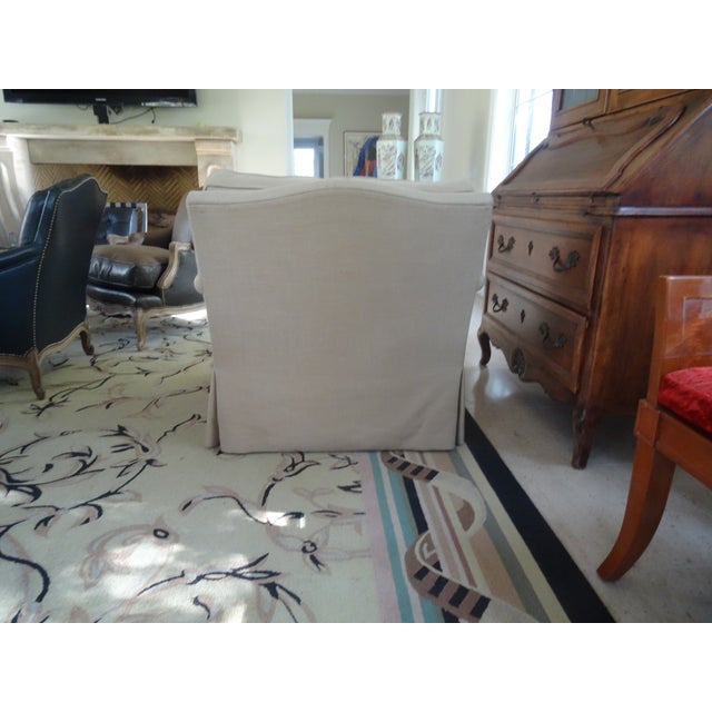 Traditional JJ Custom Club Chair Showroom Sample For Sale - Image 3 of 5