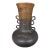 Oversized 17" Vintage Japanese Studio Pottery Floor Vase - Flawless Kuro-Tanba Ware, Six Ancient Kilns, Loop Handles, Wabi-Sabi Decor For Sale