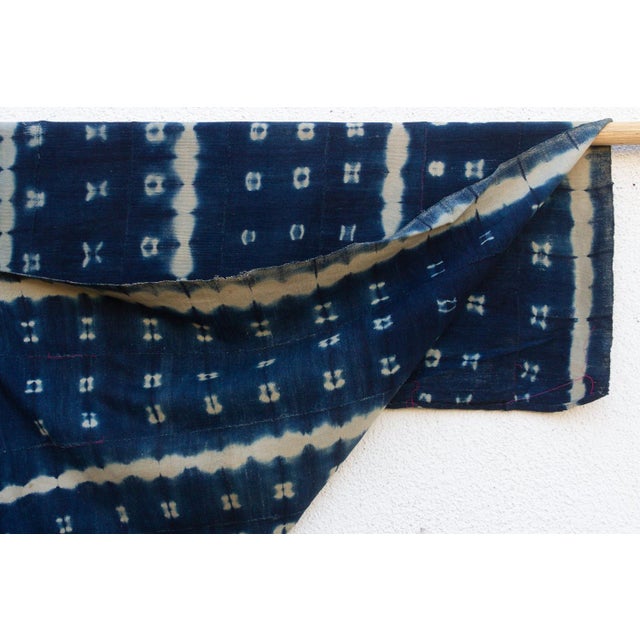 Imopti Market Indigo Mud Cloth Throw For Sale - Image 4 of 6