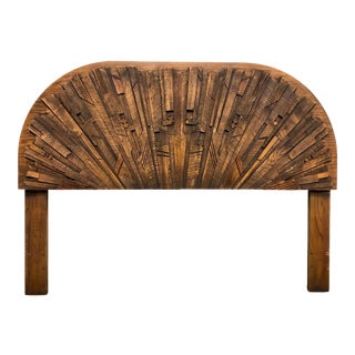 Vintage Mid Century Modern Lane Pueblo Queen Headboard For Sale