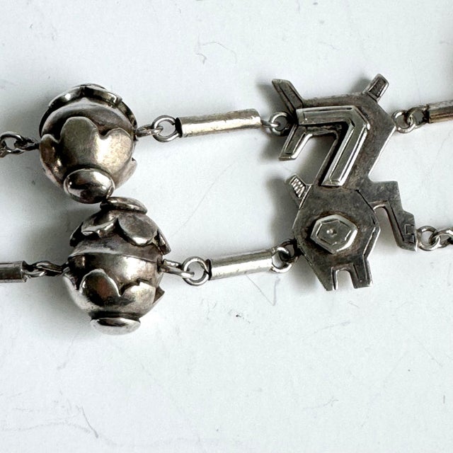 Graziella Laffi Bracelet Peruvian Designer Sterling Silver Vintage MCM Fish Peru For Sale - Image 6 of 12