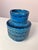 This cylindrical vase is a particularly magnificent piece from the legendary Rimini Blu series, designed by Aldo Londi for...