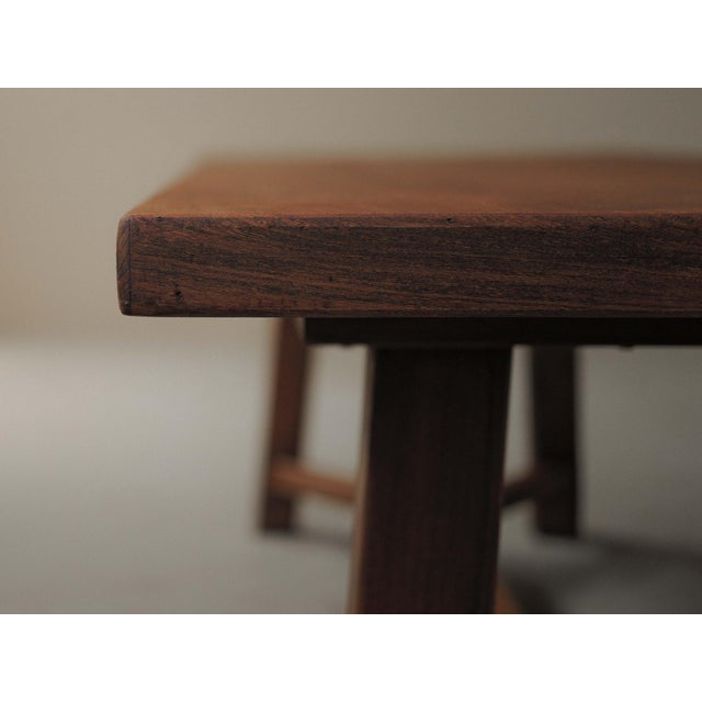 Brutalist Oak Dining Table, France, 1970s For Sale - Image 11 of 18