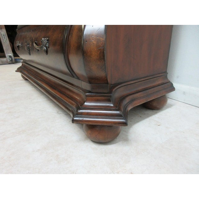 1990s Ethan Allen Tuscany Serpentine French Paint Decorated Commode Dresser Chest For Sale - Image 9 of 12