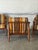 1960s Solid Teak Lounge Armchairs in Style of Folke Ohlsson Set of 3 Striped Upholstery Danish Mid-Century Modern 1960s For Sale - Image 5 of 12