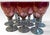 Vintage Mid-Century Cranberry Pink and Clear Art Glass Stemware Lot of 20 For Sale - Image 10 of 15