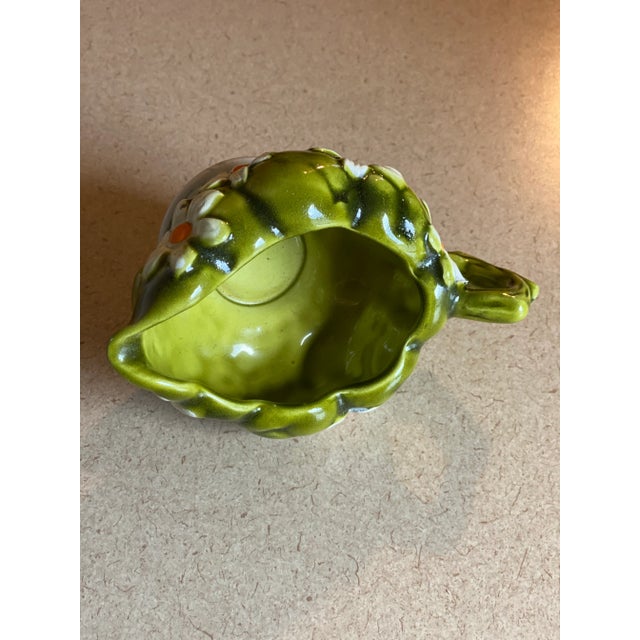 1969 Green Apples & Daisies Creamer For Sale - Image 11 of 13