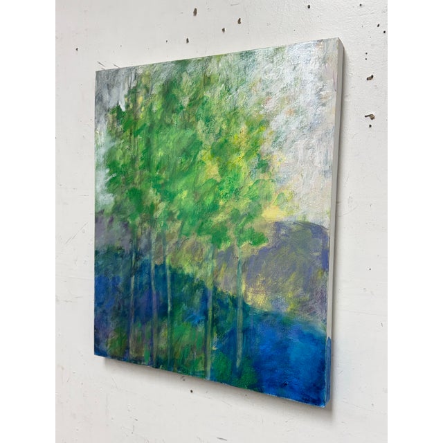 Design Plus Gallery presents a Spring Breeze Painting by Artist J.R. This atmospheric acrylic on canvas composition...