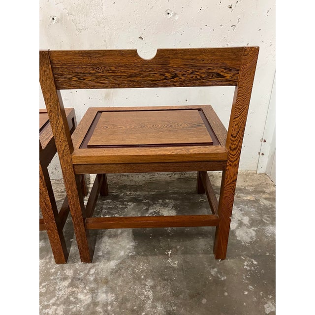 Late 20th Century Vintage Solid Side Chairs by Studio Upstairs - a Pair For Sale In Columbia, SC - Image 6 of 12