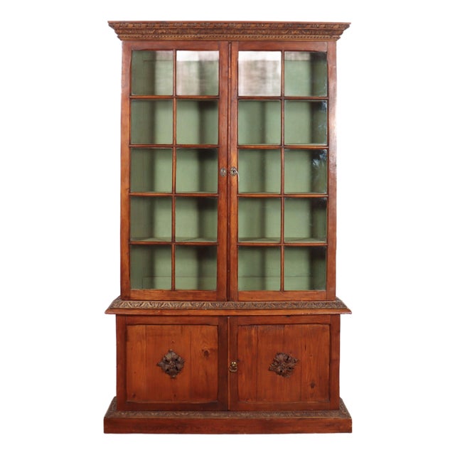 English Pine Bookcase in the style of Samuel Peeps For Sale