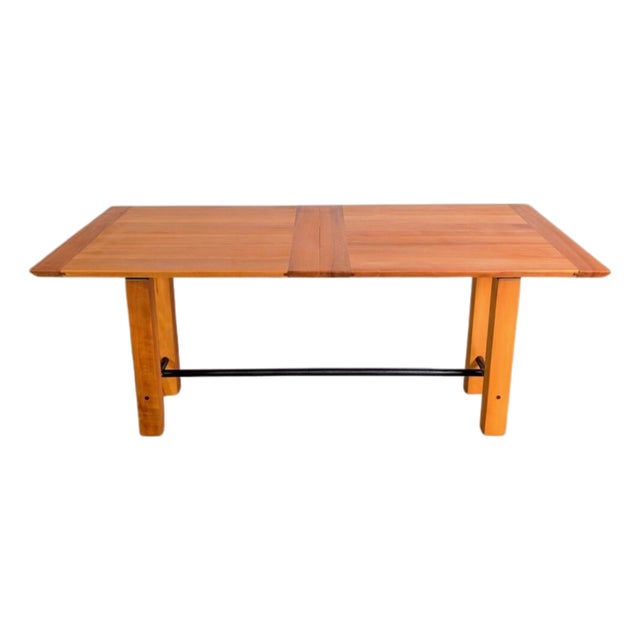 Large Country Style Beech Dining Table For Sale