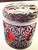 Antique Chinese Carved Cinnabar Lacquer Trinket Jewelry Floral Black and Red 4” For Sale - Image 6 of 12