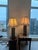 Attributed to Uttermost Carved Wood Table Lamps W/ Shades (32"h) - a Pair For Sale - Image 10 of 12