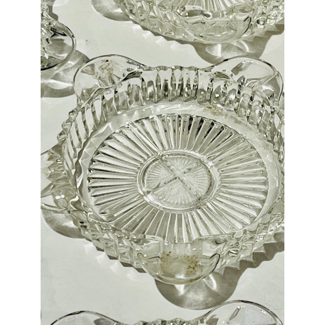 American Set of 7 Vintage Anchor Hocking Queen Mary Clear Coaster/Personal Ashtray / Trinket Dish For Sale - Image 3 of 8