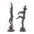 19th Century Pair of Cast Bronze Tamil Nadu Panchaloha Figures of Shiva and Parvati, 1800's For Sale - Image 5 of 7