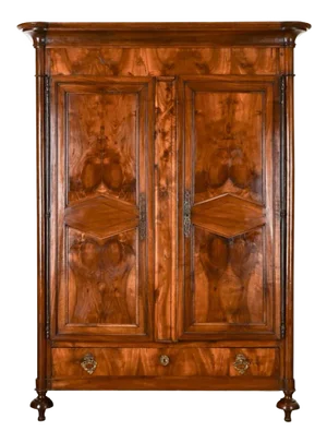 French Empire 19th Century Walnut Armoire
